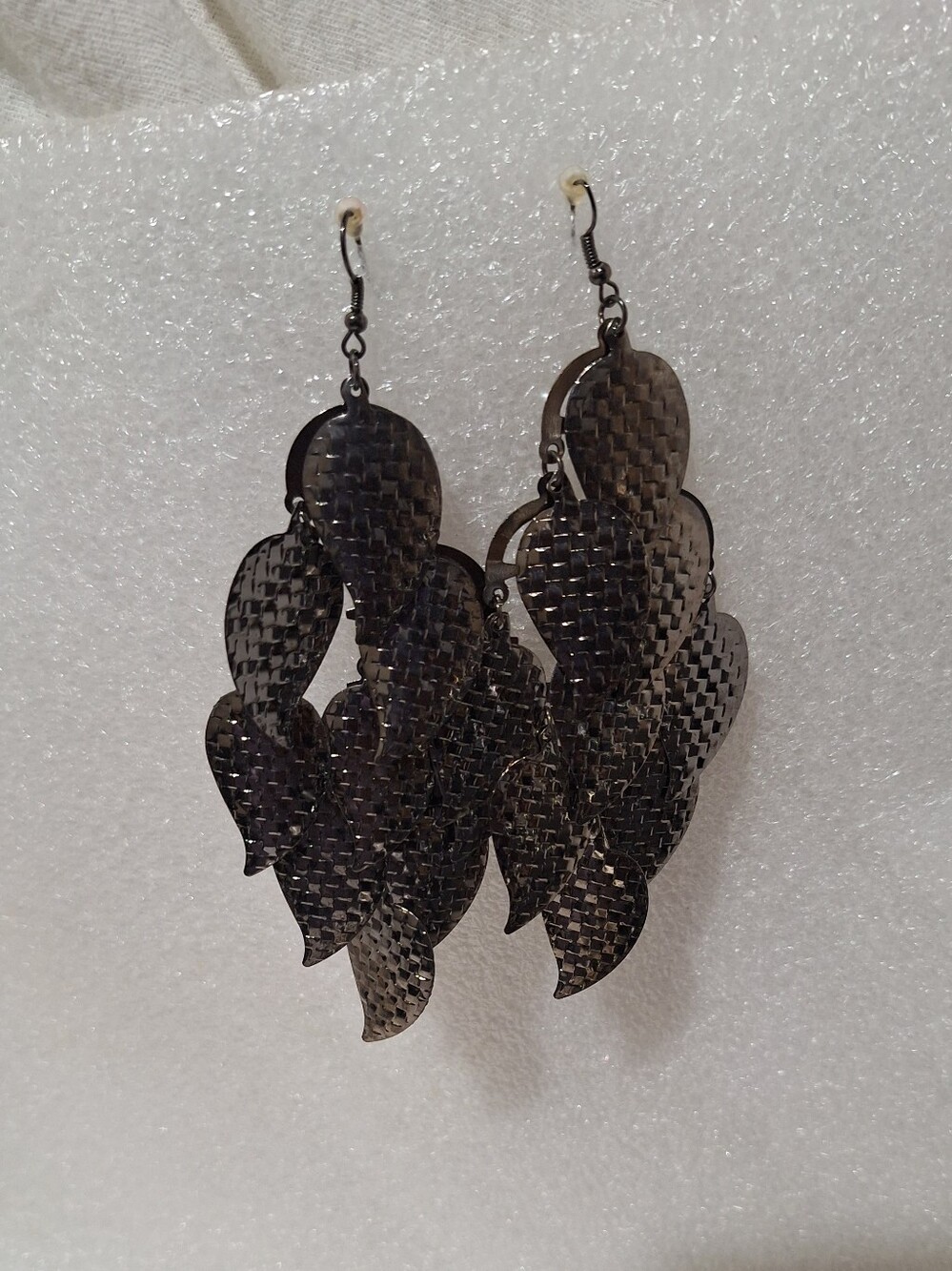 Black Dangle Leaf Earrings - Women Jewelry
